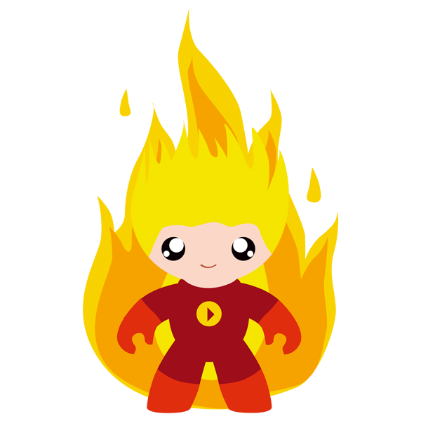 Stickers for Kids: Human Torch Child