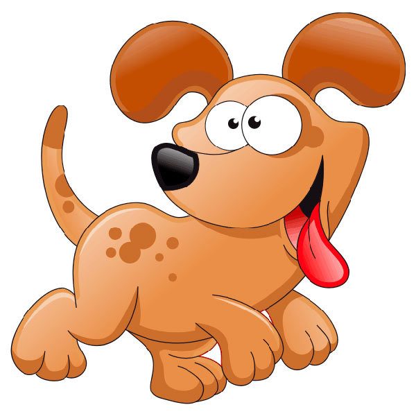 Stickers for Kids: Playful dog puppy