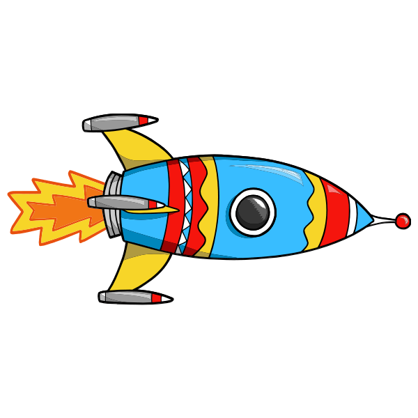 Stickers for Kids: Rocket Taking Off