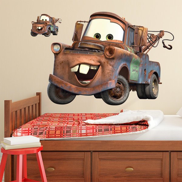 Cars kids movie tow mater on logo Poster for Sale by