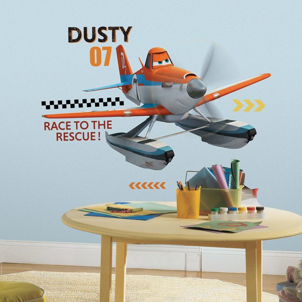 Stickers for Kids: Giant Wall Sticker Dusty Planes Fire and Rescue