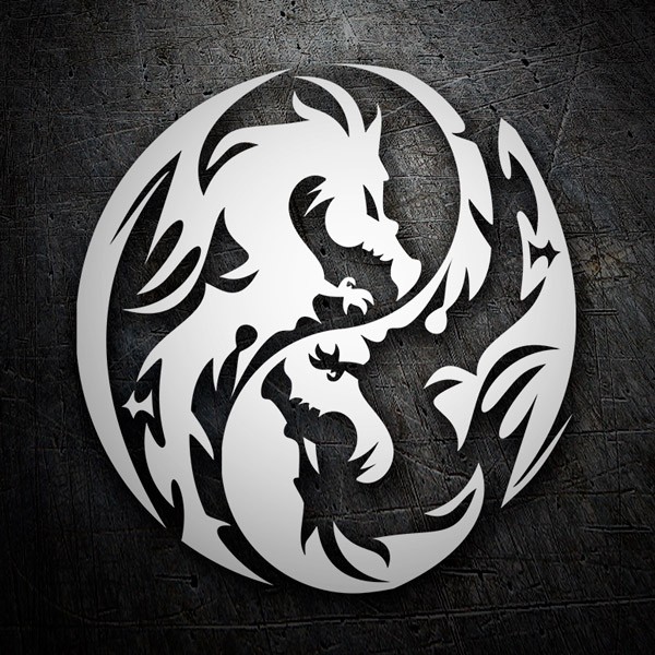 Car & Motorbike Stickers: Dragon Yin Yang