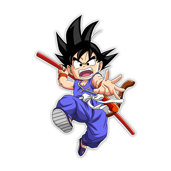 Stickers for Kids: Dragon Ball Son Goku and his Magic Staff