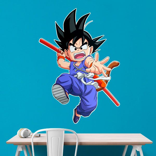 Stickers for Kids: Dragon Ball Son Goku and his Magic Staff