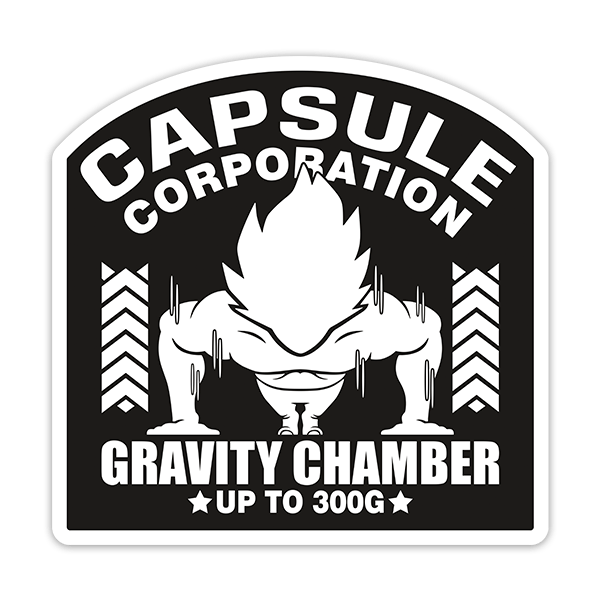 Car & Motorbike Stickers: Dragon Ball Vegeta Doing Push-ups