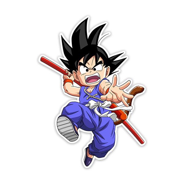 Car & Motorbike Stickers: Dragon Ball Son Goku with the Magic Staff