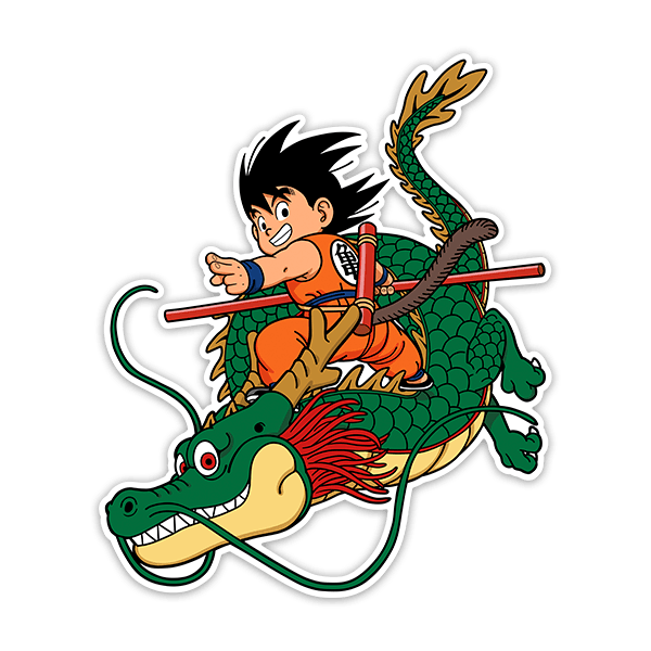 Stickers for Kids: Dragon Ball Son Goku & Shen Long