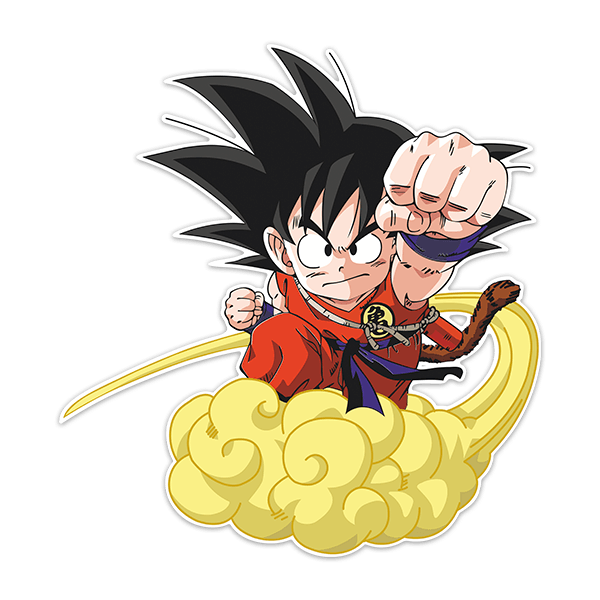 Stickers for Kids: Dragon Ball Son Goku y su Nube Kinton 