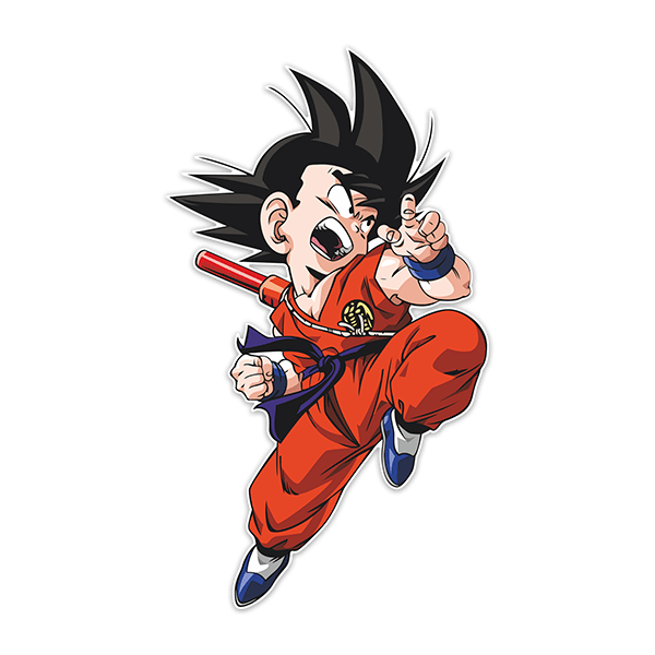 Stickers for Kids: Dragon Ball Son Goku Attack II