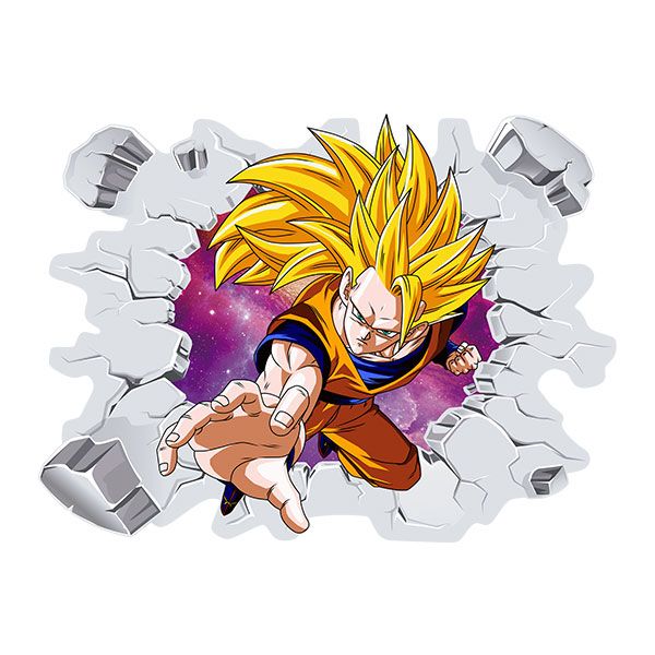 Stickers for Kids: Dragon Ball Son Goku Saiyan 3