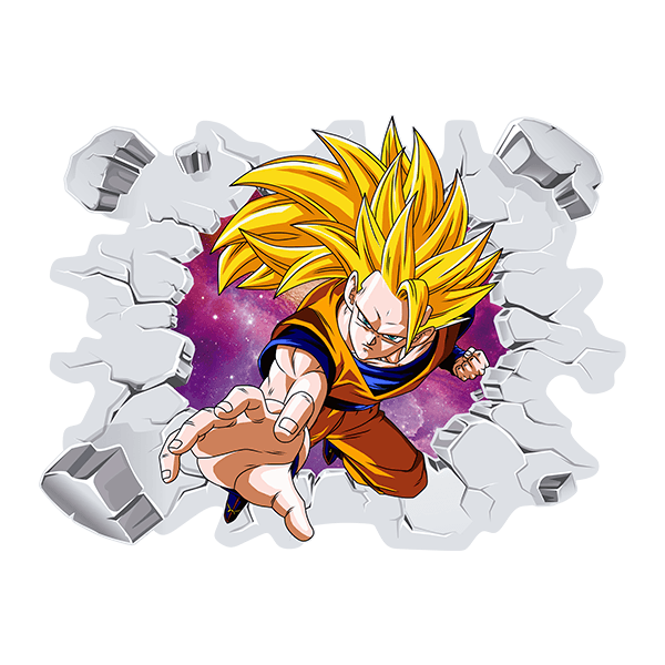 Stickers for Kids: Dragon Ball Son Goku Saiyan 3