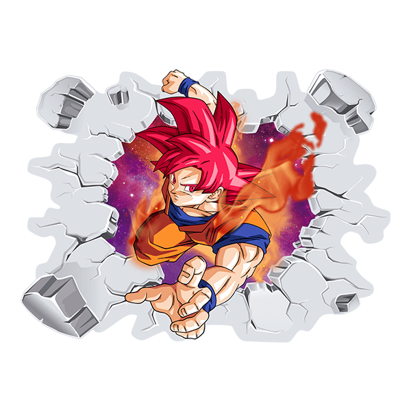 Stickers for Kids: Dragon Ball Son Goku God Level