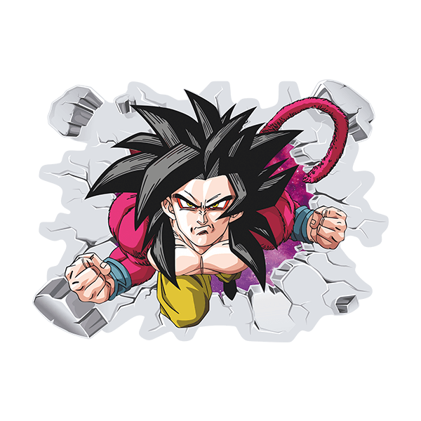 Stickers for Kids: Dragon Ball Son Goku Saiyan Level 4