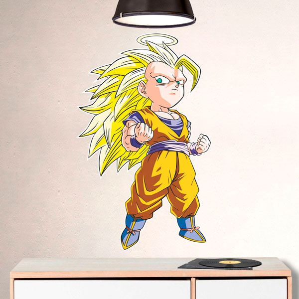 Wall Sticker Dragon Ball Cartoon Son Goku Saiyan 