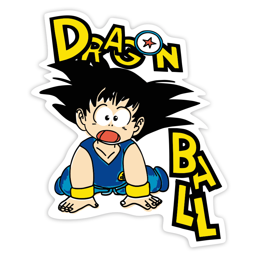 Car & Motorbike Stickers: Kid Goku Surprised