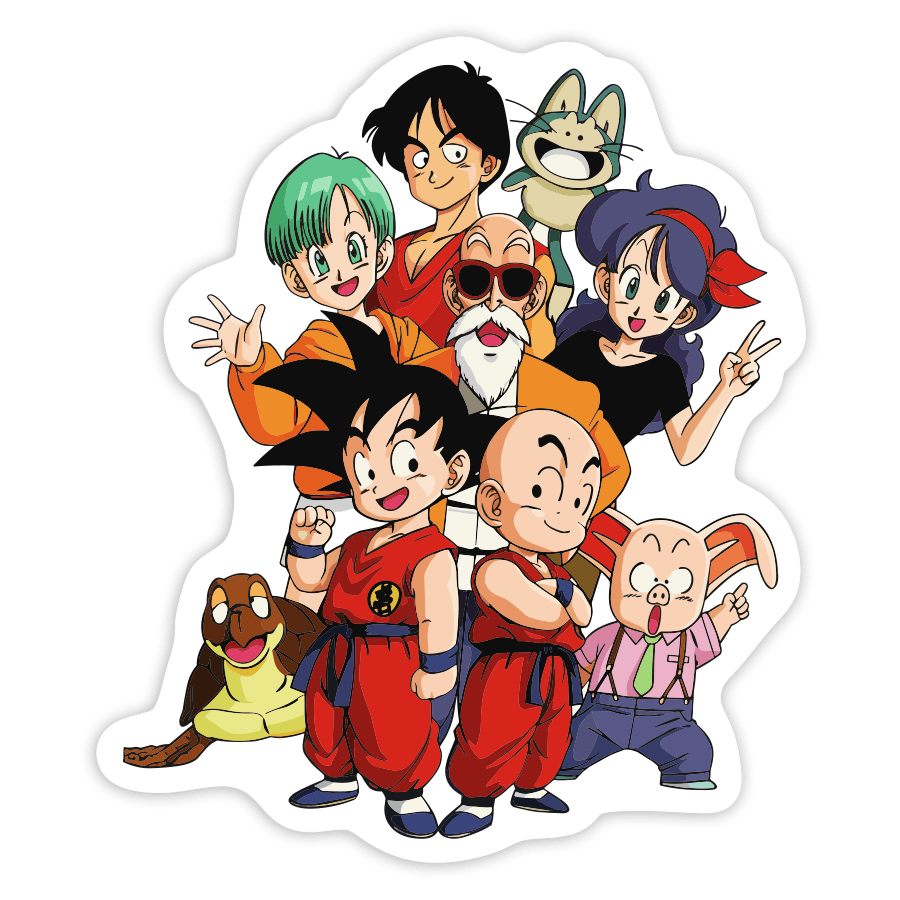 Car & Motorbike Stickers: Goku, Krillin & Friends