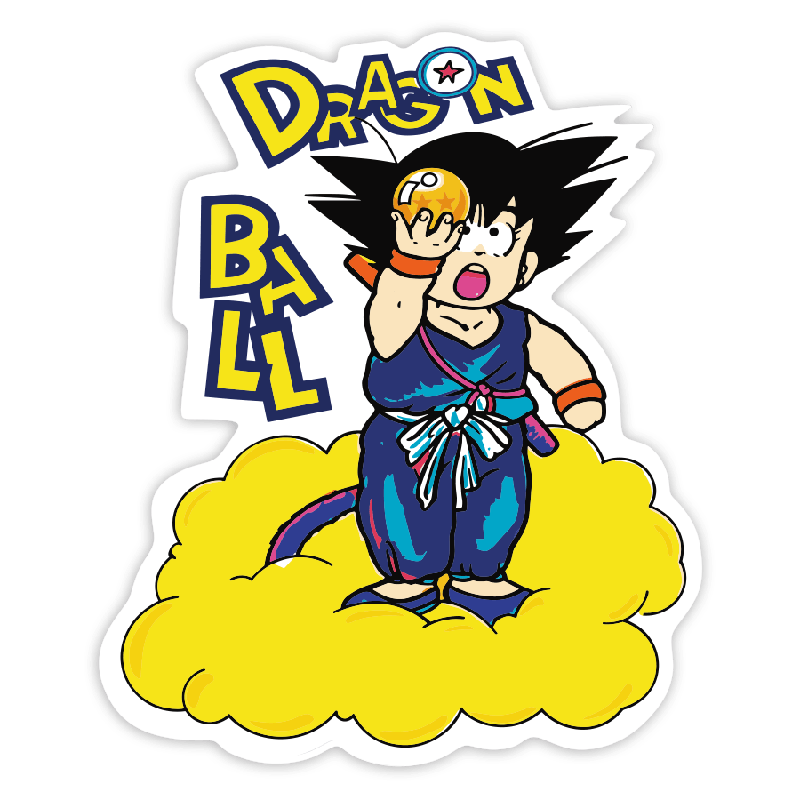 Car & Motorbike Stickers: Kid Goku Dragon Ball Nimbus