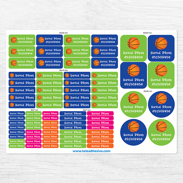 Car & Motorbike Stickers: Kit Labels Basketball