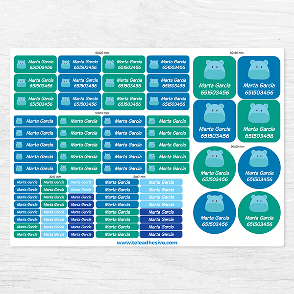 Car & Motorbike Stickers: Kit Labels Hippo