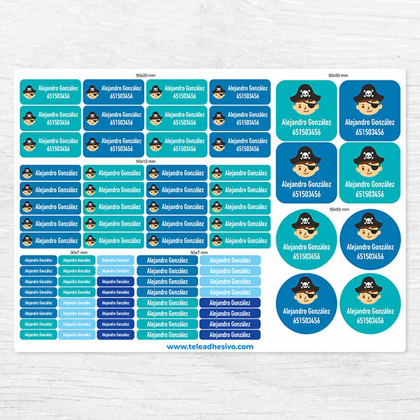 Car & Motorbike Stickers: Kit Labels Pirate Captain