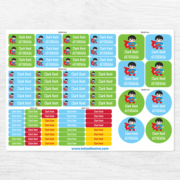 Car & Motorbike Stickers: Kit Labels SuperMan