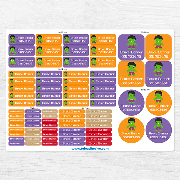 Car & Motorbike Stickers: Kit Labels Hulk