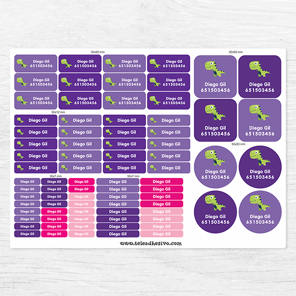 Car & Motorbike Stickers: Kit Name labels children