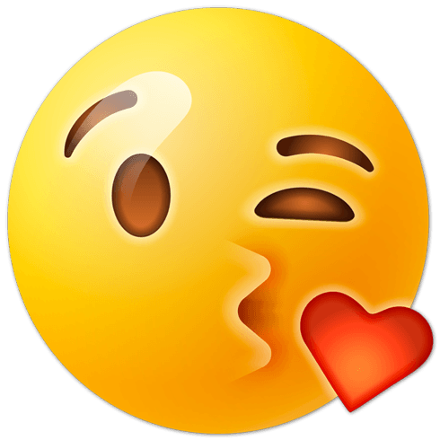 Wall Stickers: Face Throwing a Kiss