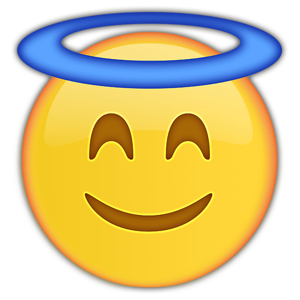 Wall Stickers: Smiling face with a saint's halo