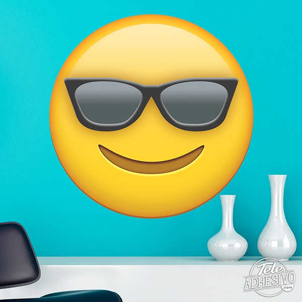 Wall Stickers: Smiling face with sunglasses