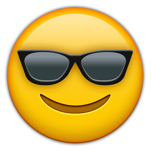 Wall Stickers: Smiling face with sunglasses