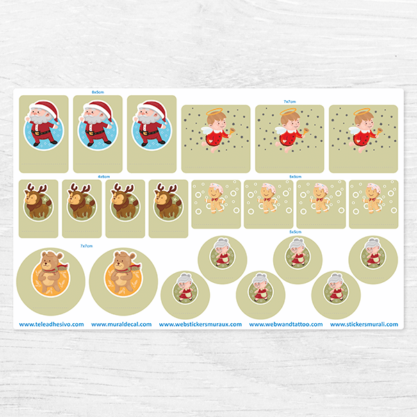 Car & Motorbike Stickers: Christmas Label Kit