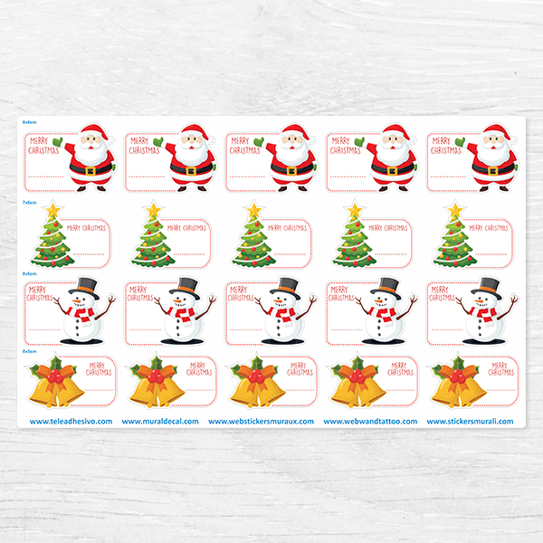 Car & Motorbike Stickers: Christmas White Label Kit