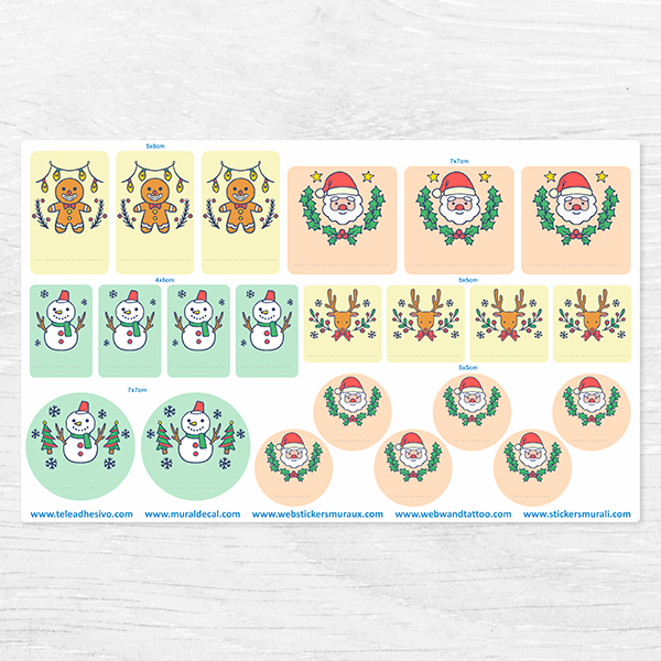 Car & Motorbike Stickers: Merry Christmas Label Kit