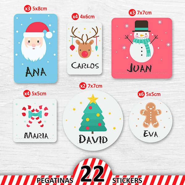 Car & Motorbike Stickers: Kit labels Christmas icons