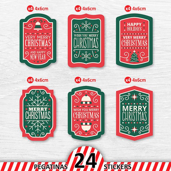 Car & Motorbike Stickers: Christmas Label Kit