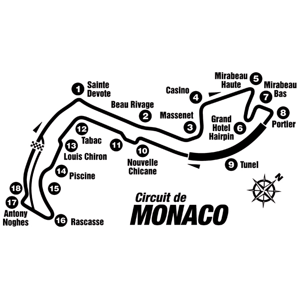 Wall Stickers: Circuit of Monaco