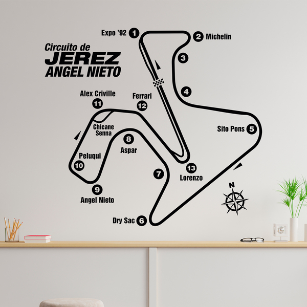 Wall Stickers: Jerez Circuit - Ángel Nieto