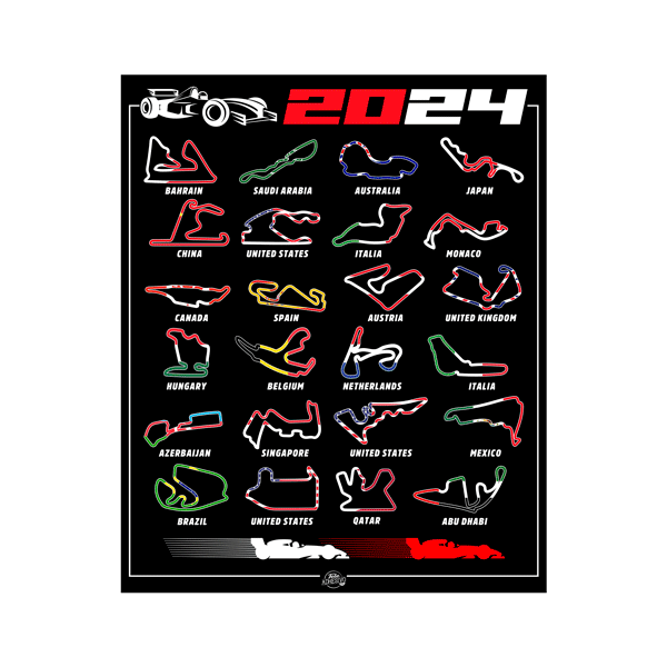 Wall Stickers: F1 Circuits 2024