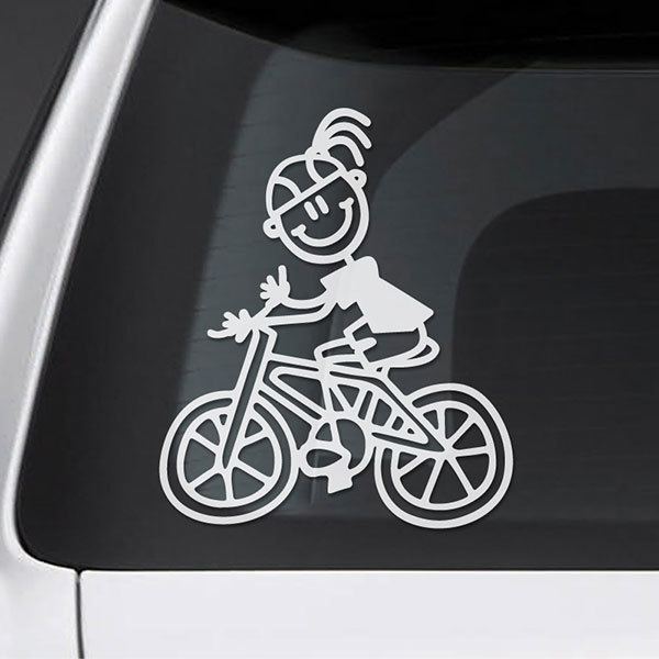 Car & Motorbike Stickers: Mommy cyclist