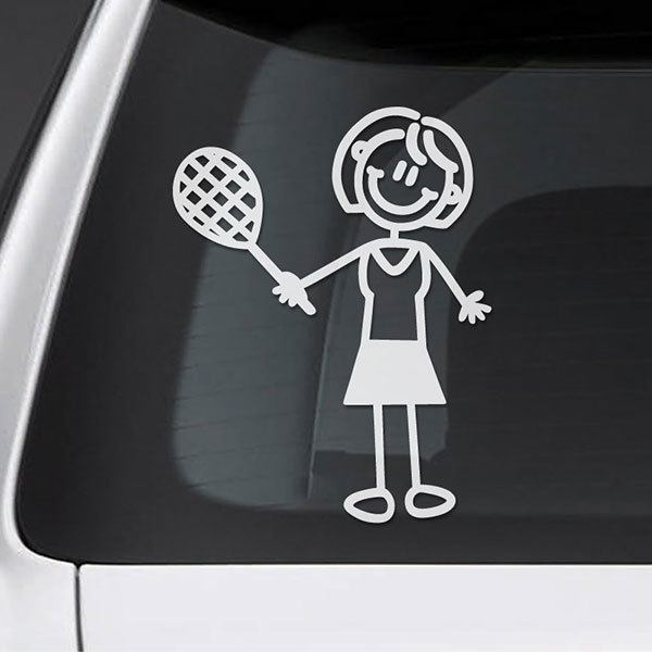 Car & Motorbike Stickers: Tennis mom