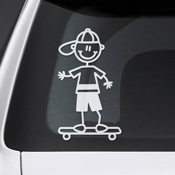 Car & Motorbike Stickers: Boy on Skateboard  