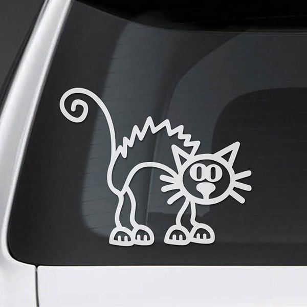 Car & Motorbike Stickers: Enraged cat