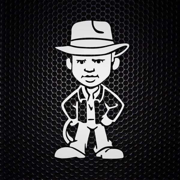 Car Sticker Indiana Jones Cartoon Car Sticker Indiana Jones Cartoon