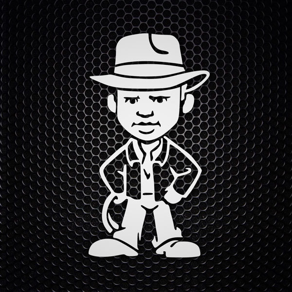 Car & Motorbike Stickers: Indiana Jones Cartoon