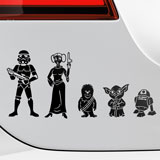 Car & Motorbike Stickers: Set 5X Imperial Soldier Family 3