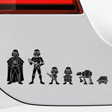 Car & Motorbike Stickers: Set 6X Evil Family 3