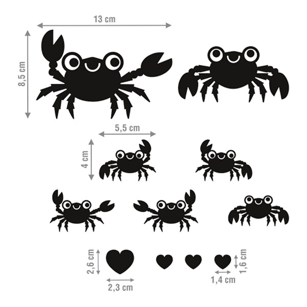 Car & Motorbike Stickers: Set 11X Crabs