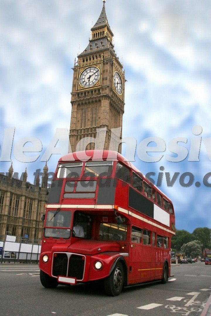Wall Murals: Big Ben and British bus