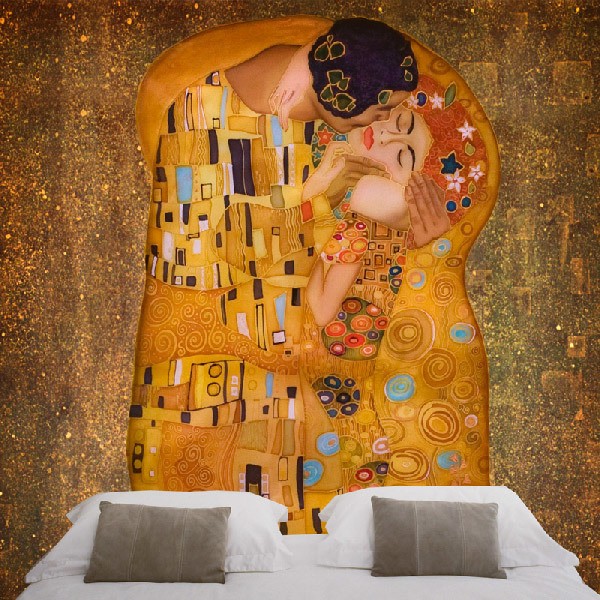 Wall Murals: The kiss, by Gustav Klimt